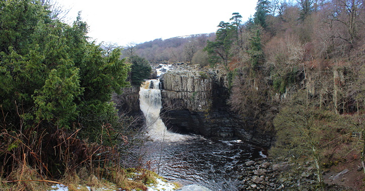 High Force Waterfall during the winter season